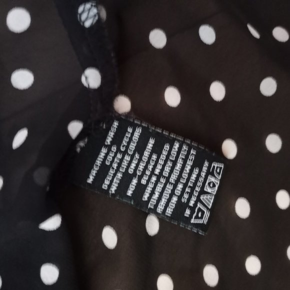 'NORTON MCNAUGHTON PETITES Polka Dot Blouse 12P - Picture 6 of 6
